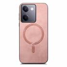 For vivo Y300+ Retro Magsafe Magnetic PU Back Cover Phone Case(Pink) - 2