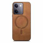 For vivo Y300+ Retro Magsafe Magnetic PU Back Cover Phone Case(Brown) - 2