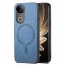For vivo S20 Retro Magsafe Magnetic PU Back Cover Phone Case(Blue) - 1