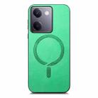 For vivo S20 Retro Magsafe Magnetic PU Back Cover Phone Case(Green) - 2