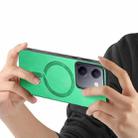 For vivo S20 Retro Magsafe Magnetic PU Back Cover Phone Case(Green) - 3