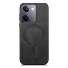 For vivo S20 Retro Magsafe Magnetic PU Back Cover Phone Case(Black) - 2