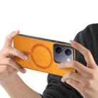 For vivo S20 Pro Retro Magsafe Magnetic PU Back Cover Phone Case(Yellow) - 3