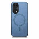 For OPPO A3 Pro Retro Magsafe Magnetic PU Back Cover Phone Case(Blue) - 3