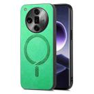 For OPPO Find X7 5G Retro Magsafe Magnetic PU Back Cover Phone Case(Green) - 1