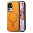 For OPPO Reno10 Pro+ 5G Retro Magsafe Magnetic PU Back Cover Phone Case(Yellow) - 1