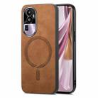 For OPPO Reno10 Pro+ 5G Retro Magsafe Magnetic PU Back Cover Phone Case(Brown) - 1