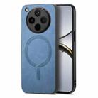 For OPPO Find X8 Retro Magsafe Magnetic PU Back Cover Phone Case(Blue) - 1