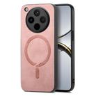 For OPPO Find X8 Retro Magsafe Magnetic PU Back Cover Phone Case(Pink) - 1