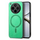 For OPPO Find X8 Retro Magsafe Magnetic PU Back Cover Phone Case(Green) - 1