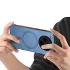 For OPPO Find X8 Pro Retro Magsafe Magnetic PU Back Cover Phone Case(Blue) - 3