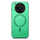 For OPPO Find X8 Pro Retro Magsafe Magnetic PU Back Cover Phone Case(Green) - 2