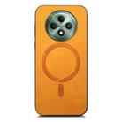 For OPPO F27 5G Retro Magsafe Magnetic PU Back Cover Phone Case(Yellow) - 2