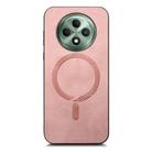 For OPPO F27 5G Retro Magsafe Magnetic PU Back Cover Phone Case(Pink) - 2