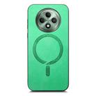 For OPPO F27 5G Retro Magsafe Magnetic PU Back Cover Phone Case(Green) - 2