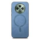 For OPPO Reno12 F 5G Retro Magsafe Magnetic PU Back Cover Phone Case(Blue) - 2