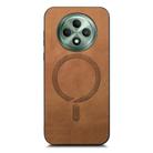 For OPPO Reno12 F 5G Retro Magsafe Magnetic PU Back Cover Phone Case(Brown) - 2