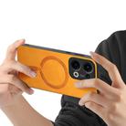 For OPPO Reno12 Pro Global Retro Magsafe Magnetic PU Back Cover Phone Case(Yellow) - 3