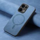 For OPPO Reno13 5G Retro Magsafe Magnetic PU Back Cover Phone Case(Blue) - 3