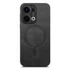 For OPPO Reno13 5G Retro Magsafe Magnetic PU Back Cover Phone Case(Black) - 2