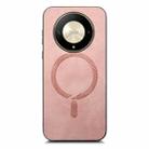 For Honor Magic6 Pro 5G Retro Magsafe Magnetic PU Back Cover Phone Case(Pink) - 3