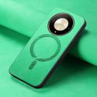 For Honor Magic6 5G Retro Magsafe Magnetic PU Back Cover Phone Case(Green) - 2