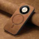 For Honor Magic6 5G Retro Magsafe Magnetic PU Back Cover Phone Case(Brown) - 2