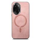 For Honor 100 Pro Retro Magsafe Magnetic PU Back Cover Phone Case(Pink) - 3