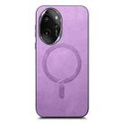 For Honor 100 Pro Retro Magsafe Magnetic PU Back Cover Phone Case(Purple) - 3