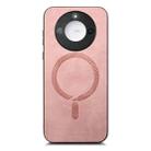 For Honor X60 5G Retro Magsafe Magnetic PU Back Cover Phone Case(Pink) - 2