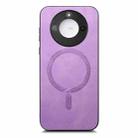 For Honor X60 5G Retro Magsafe Magnetic PU Back Cover Phone Case(Purple) - 2