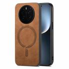 For Honor Magic7 Pro Retro Magsafe Magnetic PU Back Cover Phone Case(Brown) - 1