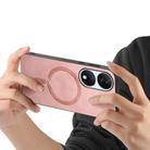 For Honor X7b Retro Magsafe Magnetic PU Back Cover Phone Case(Pink) - 3