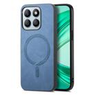For Honor X8b Retro Magsafe Magnetic PU Back Cover Phone Case(Blue) - 1