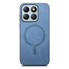 For Honor X8b Retro Magsafe Magnetic PU Back Cover Phone Case(Blue) - 2