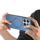 For Honor X8b Retro Magsafe Magnetic PU Back Cover Phone Case(Blue) - 3