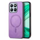 For Honor X8b Retro Magsafe Magnetic PU Back Cover Phone Case(Purple) - 1