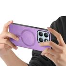 For Honor X8b Retro Magsafe Magnetic PU Back Cover Phone Case(Purple) - 3