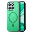 For Honor X8b Retro Magsafe Magnetic PU Back Cover Phone Case(Green) - 1