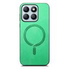 For Honor X8b Retro Magsafe Magnetic PU Back Cover Phone Case(Green) - 2