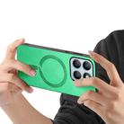 For Honor X8b Retro Magsafe Magnetic PU Back Cover Phone Case(Green) - 3
