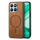 For Honor X8b Retro Magsafe Magnetic PU Back Cover Phone Case(Brown) - 1