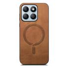 For Honor X8b Retro Magsafe Magnetic PU Back Cover Phone Case(Brown) - 2