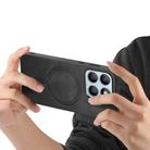 For Honor X8b Retro Magsafe Magnetic PU Back Cover Phone Case(Black) - 3