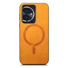 For Honor 100 Retro Magsafe Magnetic PU Back Cover Phone Case(Yellow) - 2