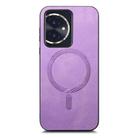 For Honor 100 Retro Magsafe Magnetic PU Back Cover Phone Case(Purple) - 2