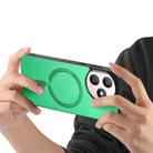 For Honor X50i+ Retro Magsafe Magnetic PU Back Cover Phone Case(Green) - 3
