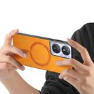 For Honor Play 50 Plus 5G Retro Magsafe Magnetic PU Back Cover Phone Case(Yellow) - 3