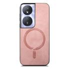 For Honor Play 50 Plus 5G Retro Magsafe Magnetic PU Back Cover Phone Case(Pink) - 2
