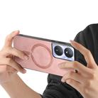 For Honor Play 50 Plus 5G Retro Magsafe Magnetic PU Back Cover Phone Case(Pink) - 3